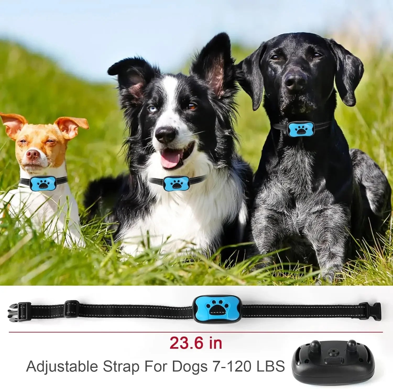Pet Dog Anti Barking Device USB Rechargeable Dogs Training Collar Ultrasonic Stop